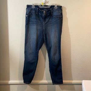 Torrid Triple Button Skinny Jeans (blue)